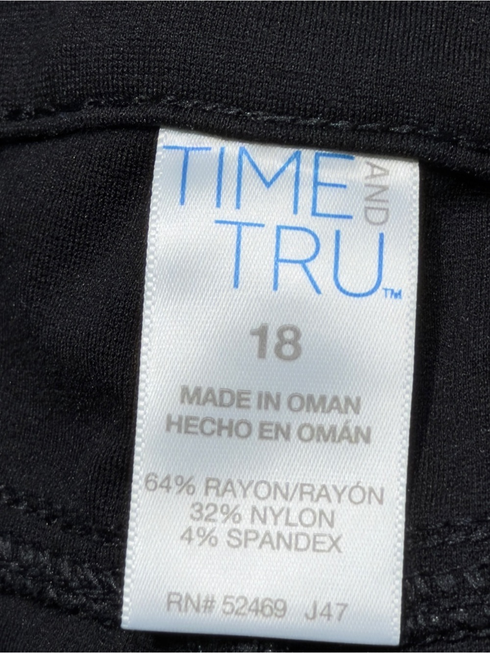 Time and Tru Women's Black Boot-Cut Stretch Pants - Picture 6 of 6